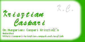 krisztian caspari business card
